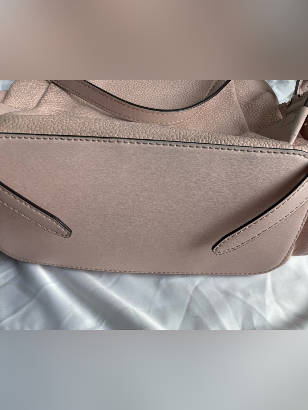Michael Kors Pale Pink Leather Backpack with Gold Chain Detail - Picture 6 of 14